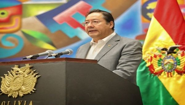 The President of Bolivia, Luis Arce, called for unity and the defense of democracy. Dec. 2, 2022. 