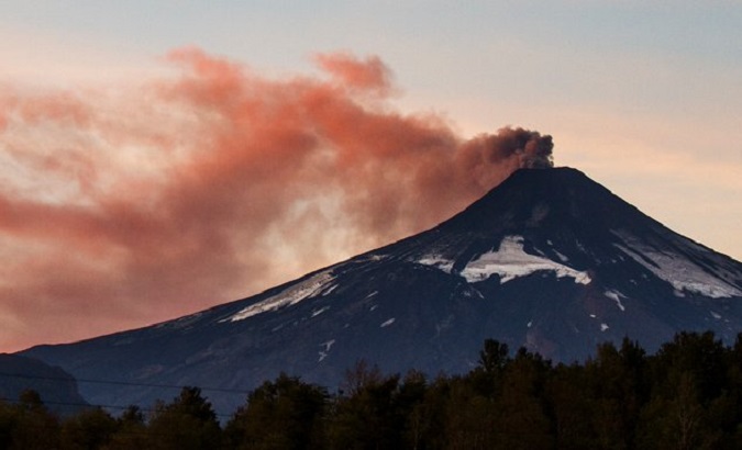 Villarica volcano in Chile, Dec. 7, 2022.