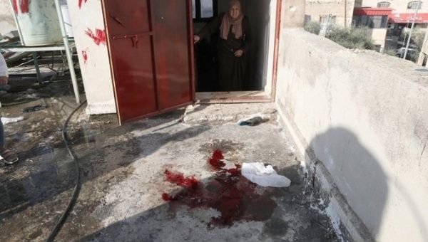 Area where the Palestinian teen was killed, Dec. 12, 2022.