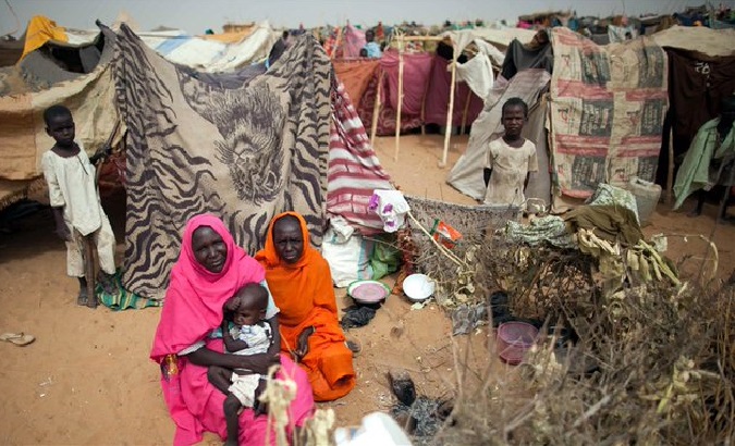 Displaced families in South Sudan, 2022.
