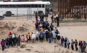 Migrants at the border in El Paso, U.S., 2022