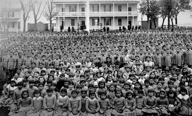 Children at an Indian Boarding School in Canada.