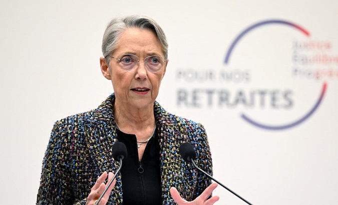 French Prime Minister Elisabeth Borne, 2023.