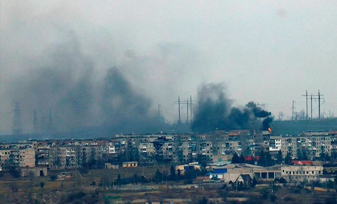 A view of Soledar city, Donetsk, January 2023.