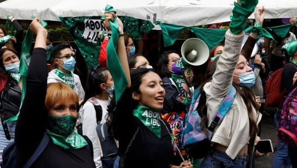 Colombian women defend their right to safe abortion before the Constitutional Court, 2022.