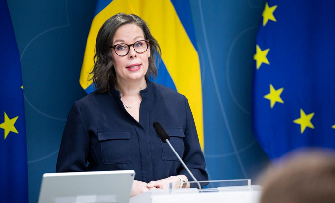 Migration Minister Maria Malmer Stenergard in Stockholm, Sweden, Jan. 24, 2023.