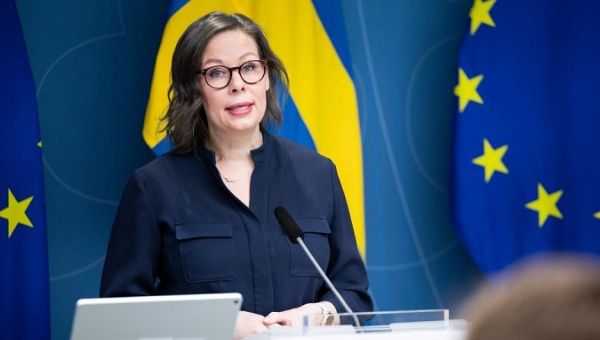 Migration Minister Maria Malmer Stenergard in Stockholm, Sweden, Jan. 24, 2023.