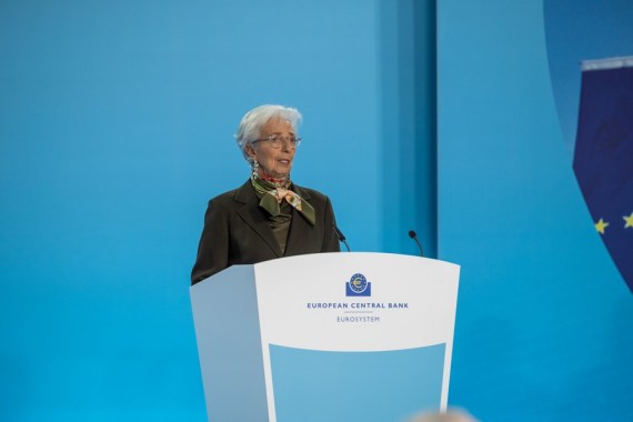 President of the European Central Bank (ECB) Christine Lagarde attends a press conference in Frankfurt, Germany, Feb. 2, 2023.