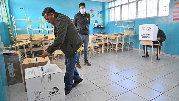 Citizens cast their votes, Ecuador, Feb. 5, 2023.