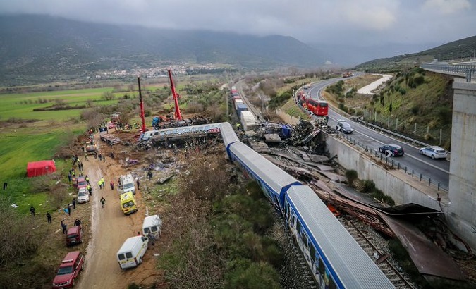 Aftermath of the head-on train collision in Greece, March 1, 2023.