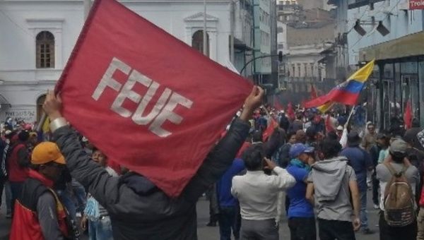 Citizens protesting in Quito, Ecuador, Sep. 10, 2021.