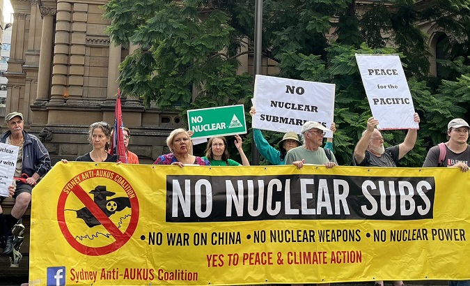 Protest in Sydney, Australia, March 14, 2023.