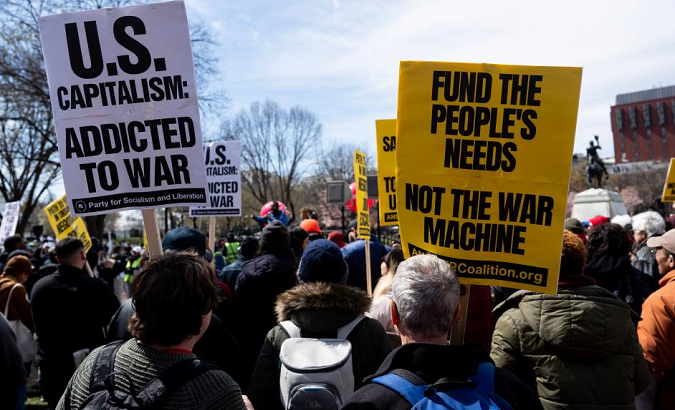 Anti-war demonstration in Washington, D.C., U.S., March 18, 2023.