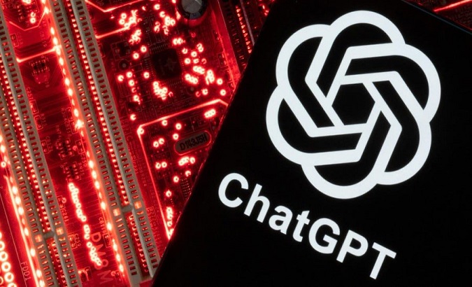 A view of the ChatGPT conversational robot's logo.