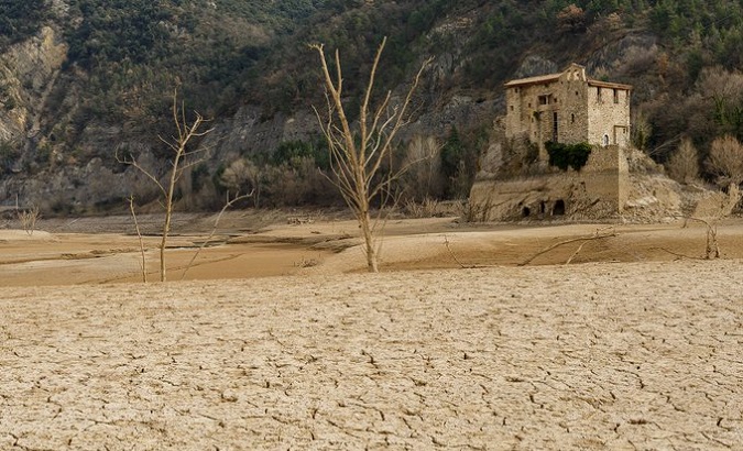 The Baells reservoir in Barcelona, Spain, April 2023.