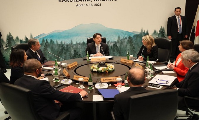 G7 working sessions. Apr. 18, 2023.