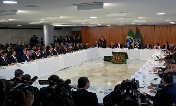 Meeting regarding school security, at the Planalto Palace in Brasilia, Brazil. Apr. 19, 2023.