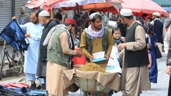 A street market in Afghanistan, April 20, 2023.