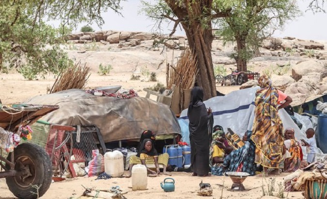 People displaced by the armed conflict in Sudan, May, 2023.