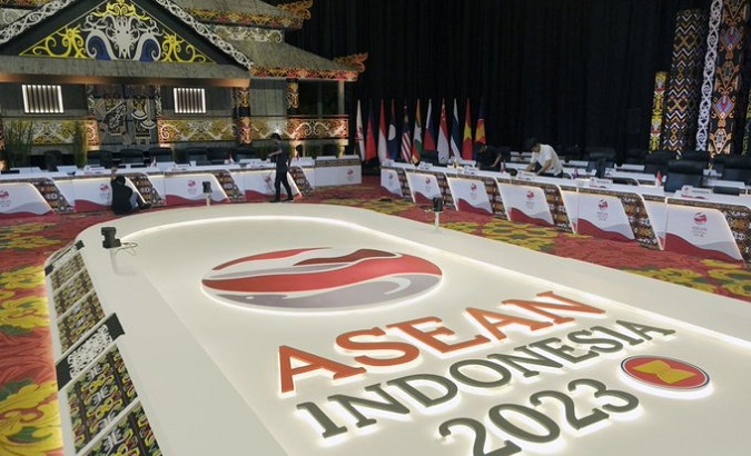 ASEAN countries meeting place in Indonesia, May 11, 2023.
