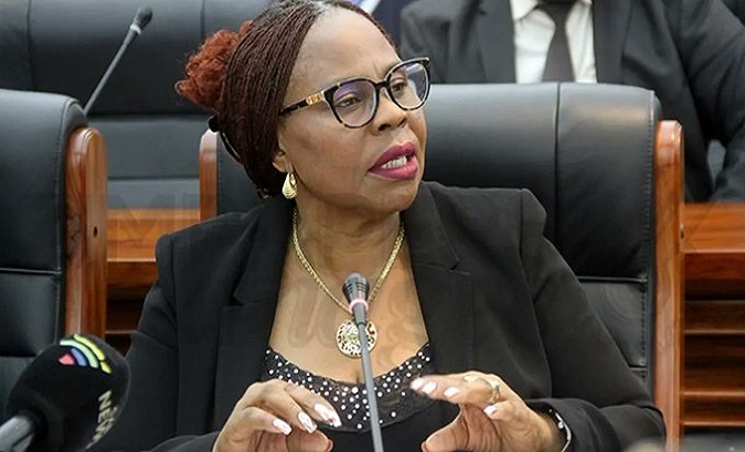 Monica Mutsvangwa, Minister of Publicity and Broadcasting Services of Zimbabwe. May. 17, 2023.