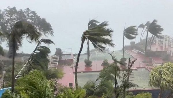 Winds of Super Typhoon Mawar in Guam. May. 25, 2023. 