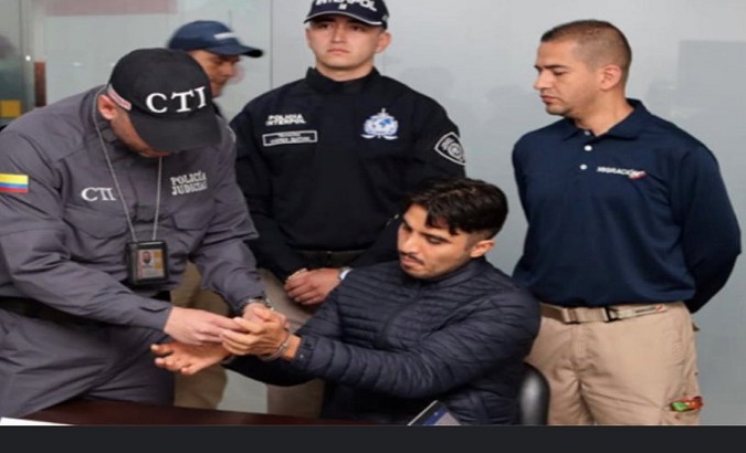 Ex-policeman Germán Cáceres detained by Ecuador's police. May. 26, 2023.