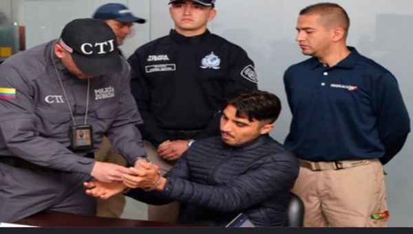 Ex-policeman Germán Cáceres detained by Ecuador's police. May. 26, 2023. 
