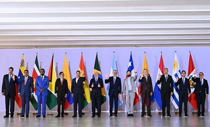 Presidents of South American countries at the Brasilia Summit convened by President Luiz Inacio Lula da Silva. May. 30, 2023.