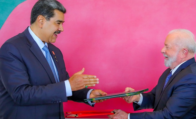Venezuelan President Nicolas Maduro (L) & Brazilian President Lula da Silva (R), May 30, 2023.