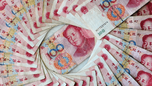 China's renminbi banknotes.