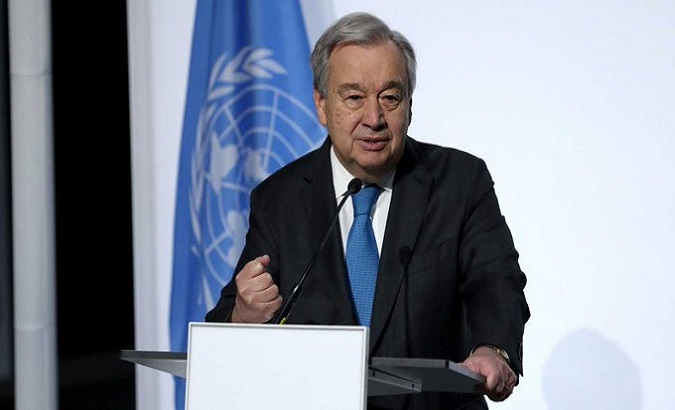UN Secretary-General António Guterres at press conference. Jun. 13, 2023.