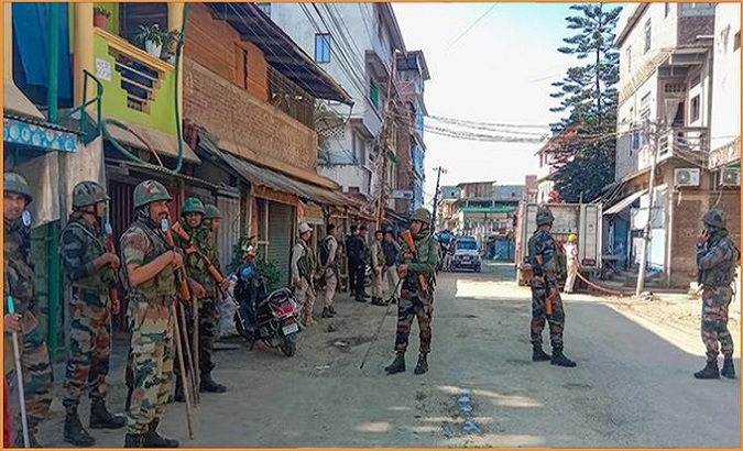 Deployed soldiers in India's Manipur. Jun. 14, 2023.