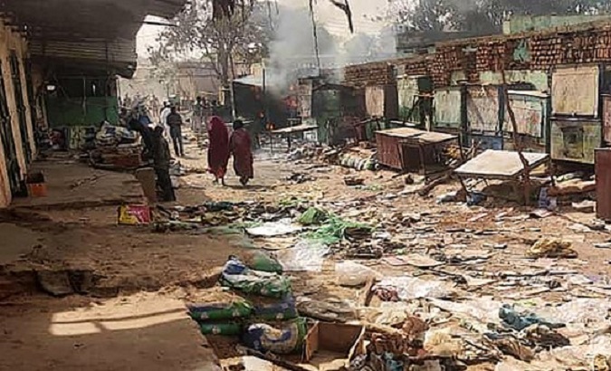 Devastation left by the internal war in Sudan, 2023.