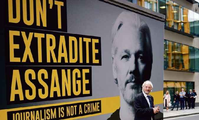 Campaign for the release of Julian Assange in the UK, June, 2023.