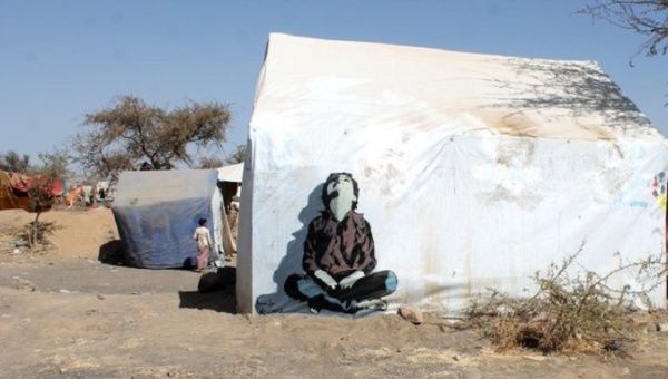 A displacement camp in Amran Governorate, Yemen, 2017.