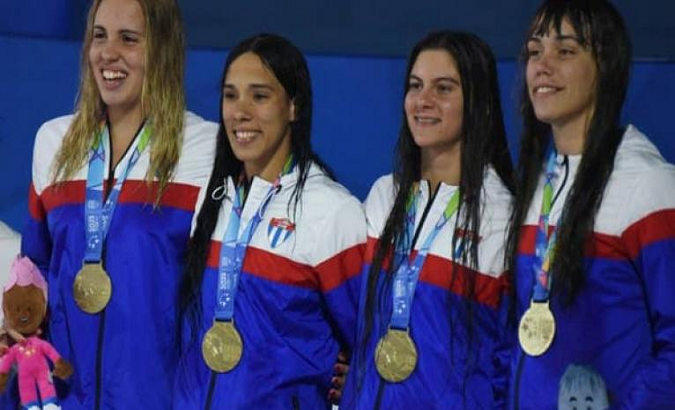 Cuba shattered the forecasts today and conquered the gold medal in the women's 4x100 meter freestyle. Jun. 29, 2023.
