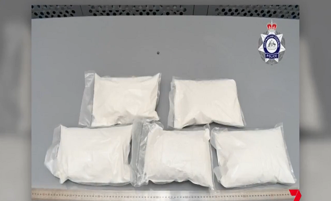 Methylamphetamine seized by Aussie police. Jul. 4, 2023.
