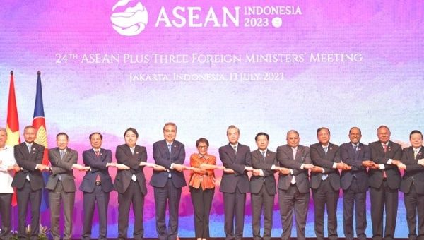 ASEAN Plus Three Foreign Ministers' Meeting in Jakarta, Indonesia, July 13, 2023.