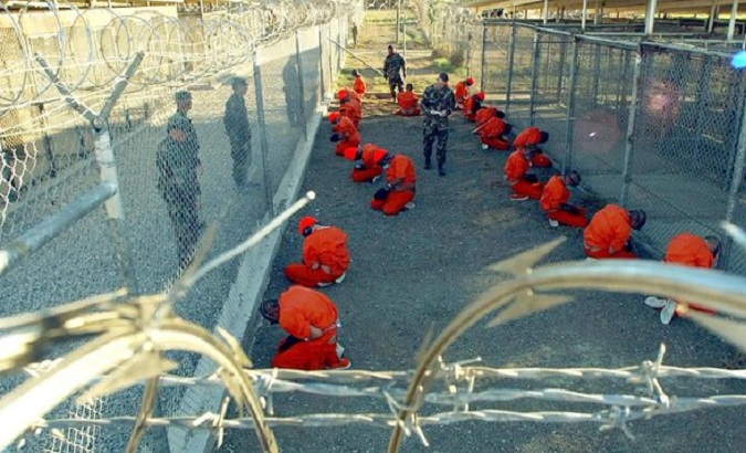 Prisoners at Guantanamo, 2023.