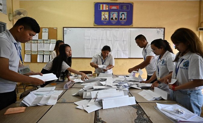 Cambodia's election ballots. Jul. 26, 2023.