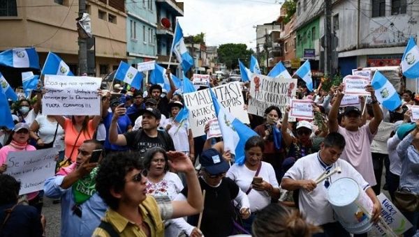 Guatemalans demand that the results of the presidential elections be respected, July 25, 2023.