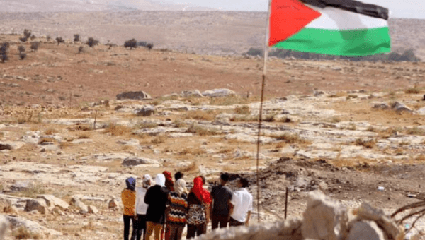 Members of a Palestinian Bedouin community in the West Bank.