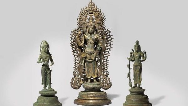 Cambodian sculptures. Aug. 3, 2023.