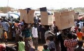 UN cross-border aid deliveries items in Sudan. Aug. 4, 2023.