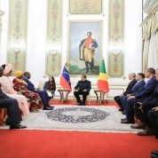 Venezuelan President Nicolas Maduro meets with a delegation from the Republic of Congo. Aug. 4, 2023. 