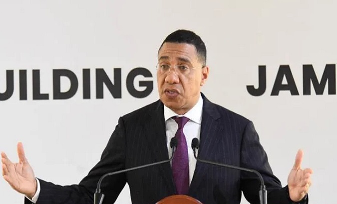 Jamaican Prime Minister Andrew Holness. Aug. 7, 2023.