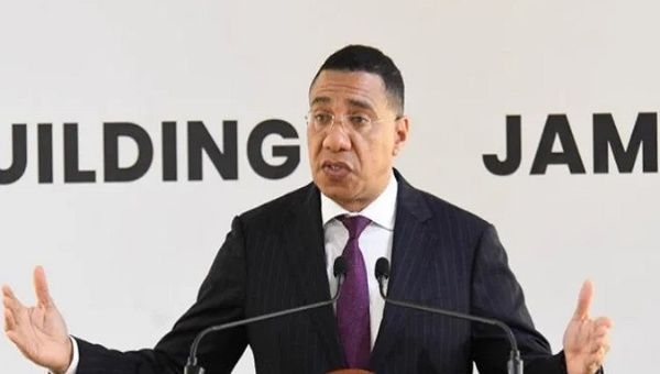 Jamaican Prime Minister Andrew Holness. Aug. 7, 2023. 
