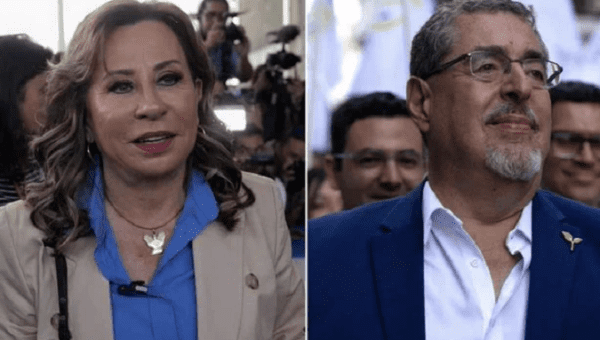 Presidential candidates Sandra Torres (L) & Bernardo Arevalo (R), Aug. 20, 2023.