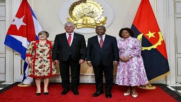 Cuban President Miguel Díaz-Canel Bermúdez on official visit to Angola. Aug. 23, 2023. 